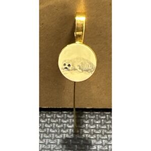 VTG 1981 Barlow Gold-Toned Metal Bookmark Baby Seal